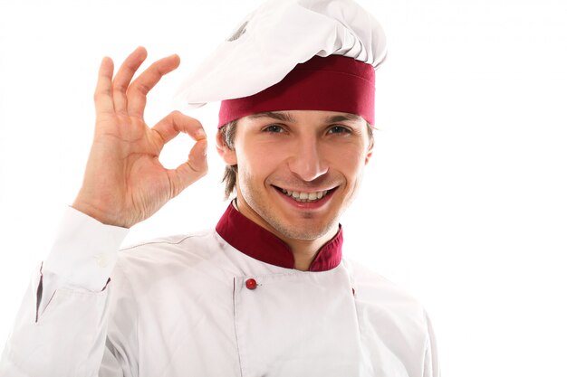 Handsome young man chef portrait