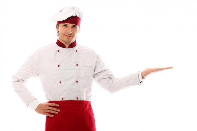 Handsome young man chef portrait