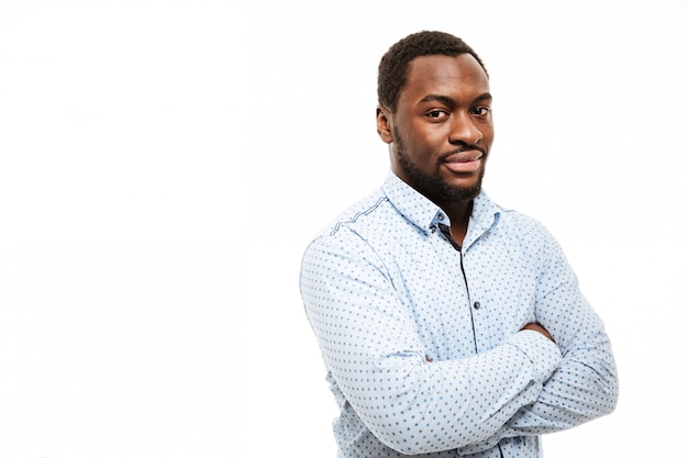 Handsome young man dressed in shirt