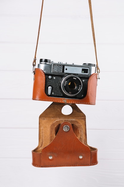 Hanging camera in case