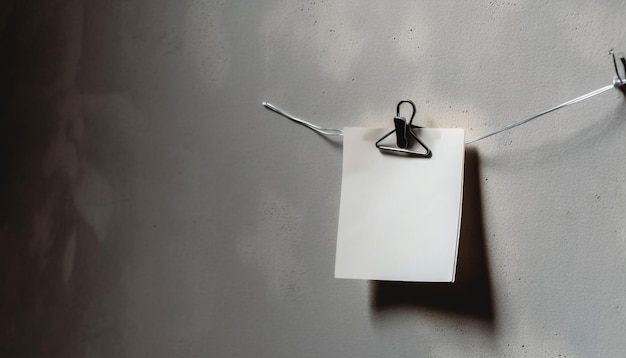 Free photo hanging clothesline attached to dirty concrete wall generated by ai