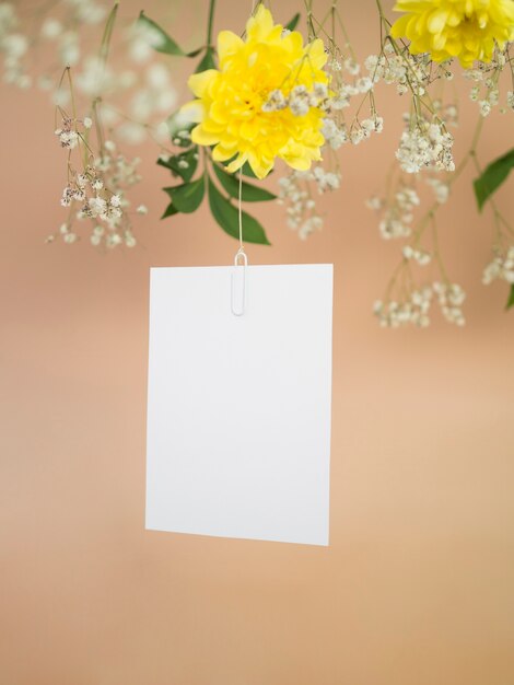 Hanging wedding ceremony invitation