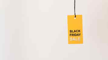 Free photo hanging yellow black friday sale label copy space