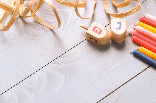 Hanukkah decoration with candles