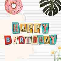 Free photo happy birthday collage design