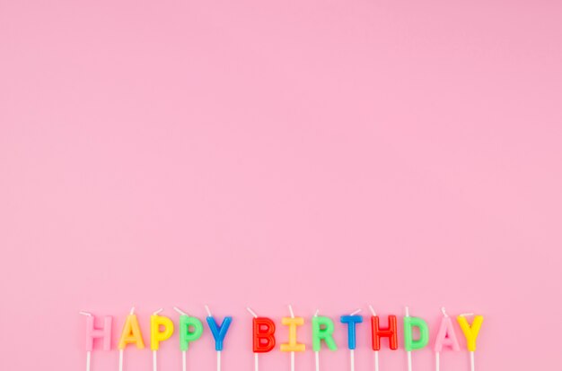 Happy birthday message with copy space