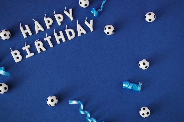 Foto gratuita buon compleanno a tema calcio