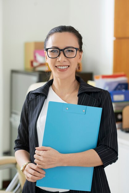 Happy businesswoman