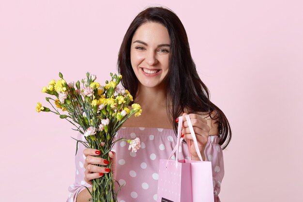 Happy Caucasian young woman with healthy skin