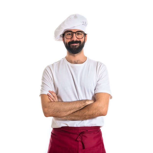 Happy chef with his arms crossed