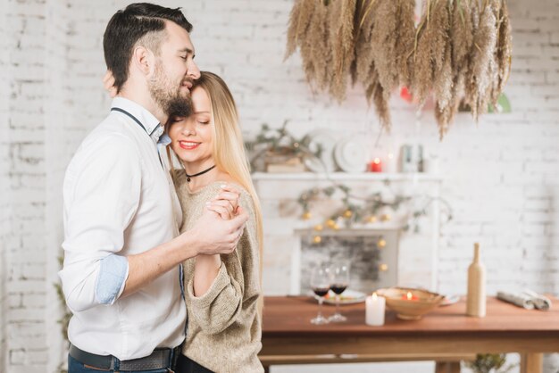 Happy couple enjoying each other in dance