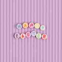 Free photo happy easter lettering beads word