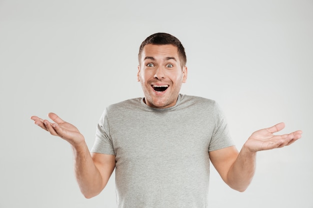 Free Stock Photo: Happy Excited Young Man