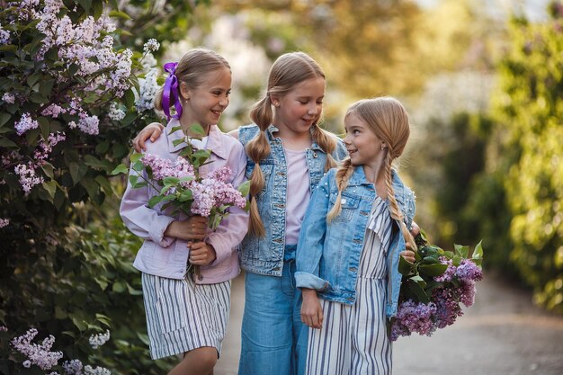 happy family kids outdoor