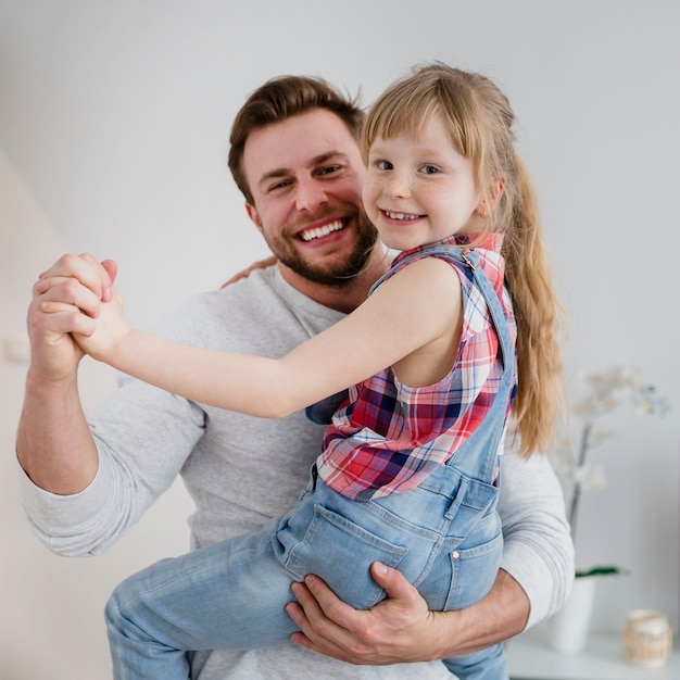 Happy father with daughter