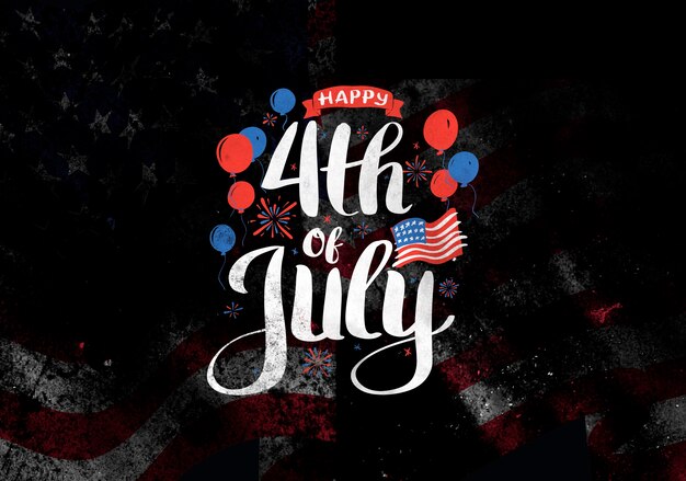 happy fourth of july post lights up