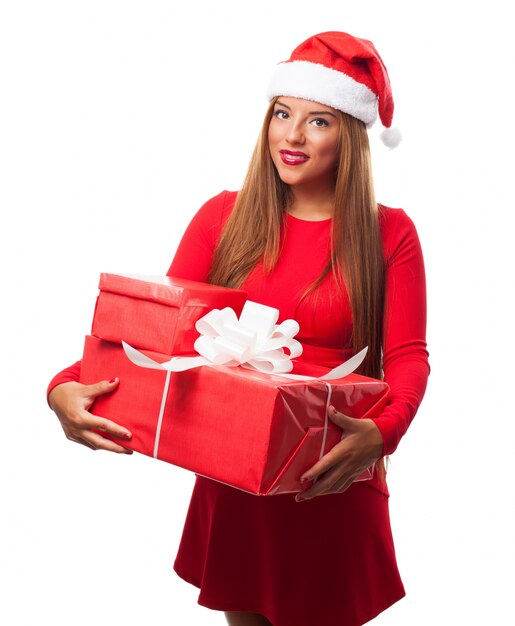 Счастливая девушка, холдинг рождественские подарки