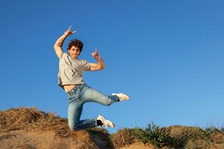Jumping for joy photos