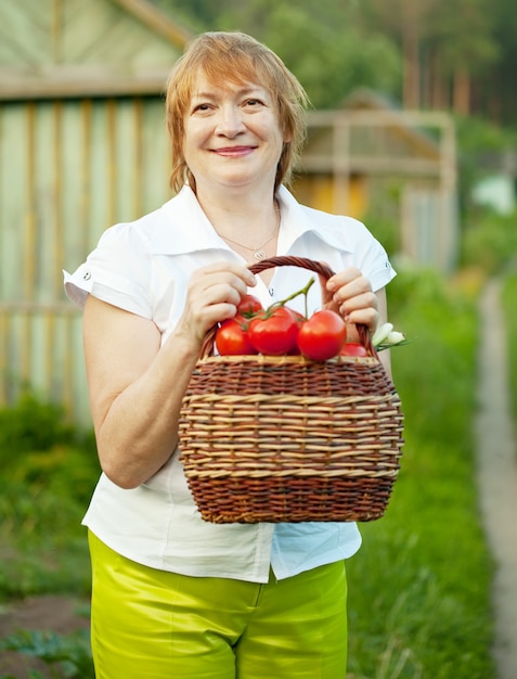 Happy mature woman