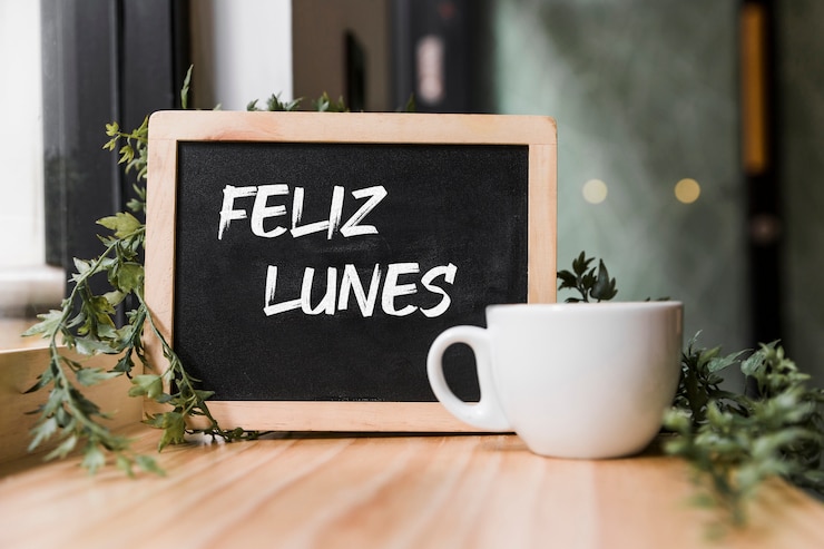 Free Photo happy monday message in spanish