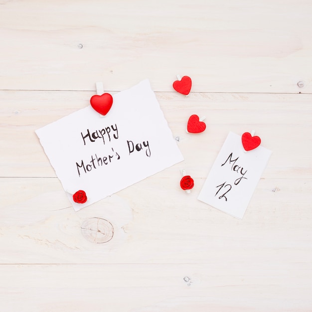 Happy Mothers Day and 12 May inscriptions