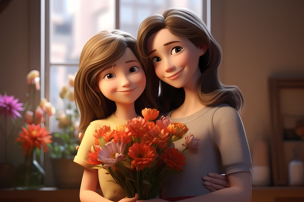 Free Photo happy mothers day celebration