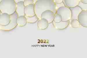 Free photo happy new year background with circular and shiny elements