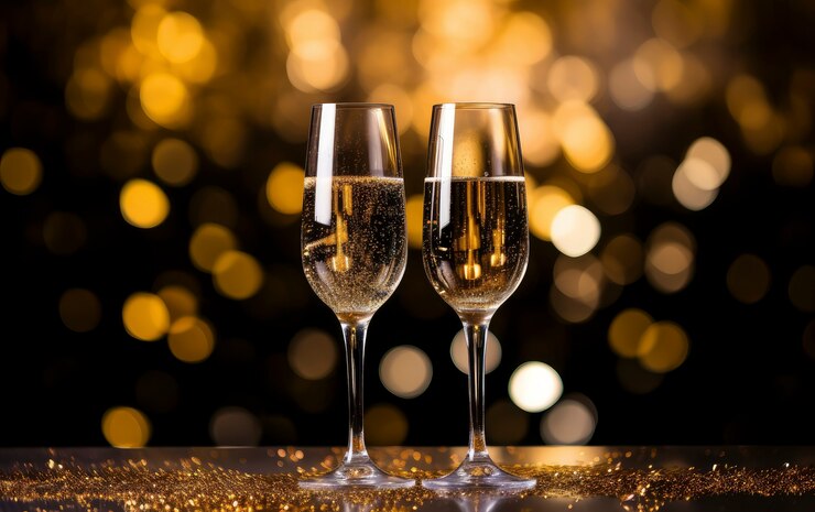 Free Photo happy new year celebration with drink