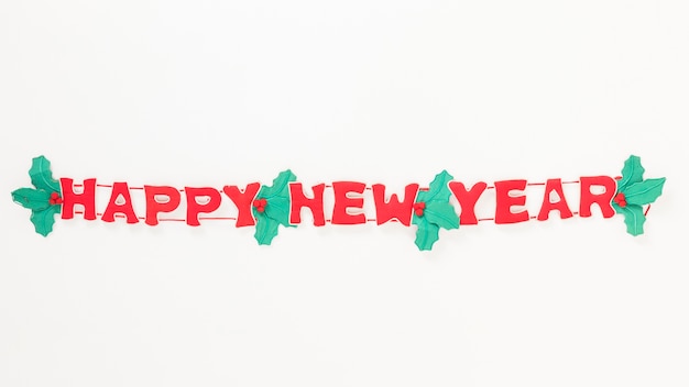 Free photo happy new year inscription