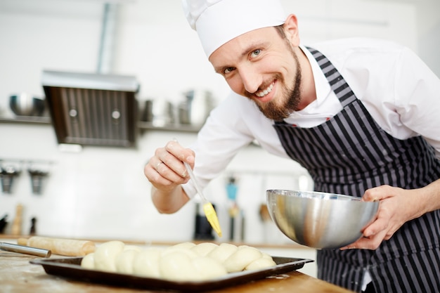 Happy pastry chef