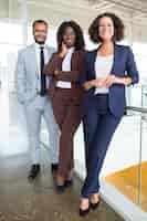 Free photo happy professional multiethnic business team