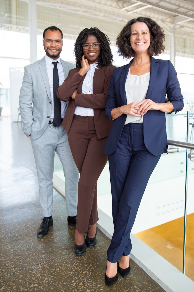 Free Photo happy professional multiethnic business team
