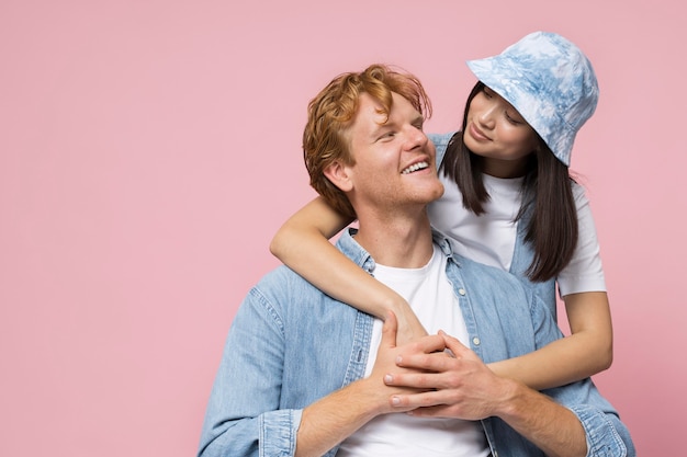 Free photo happy teenager portraits isolated