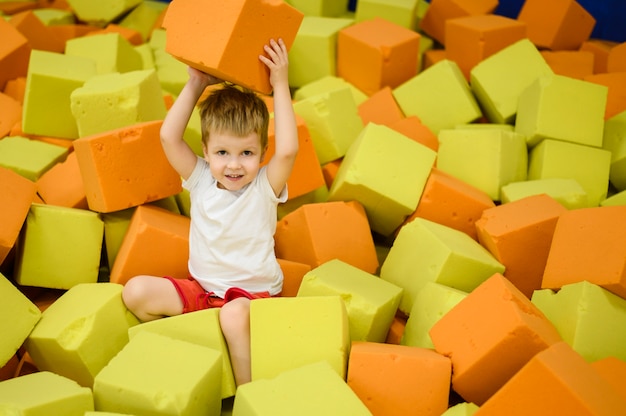 Happy toddler enjoying playground