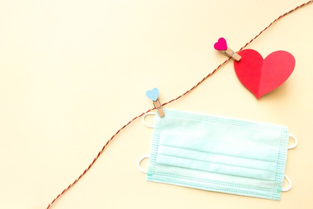 Premium Photo Happy Valentines Day 21 Mask And Heart Covid 19 Quarantine Premium Photo Happy Valentines Day 21 Mask And Heart Covid 19 Quarantine