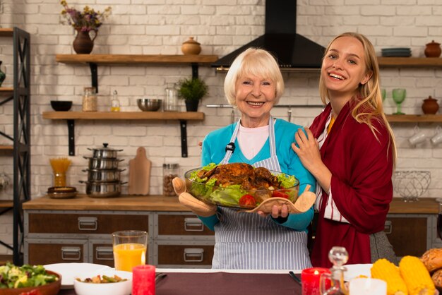 Happy women smiling at the camera