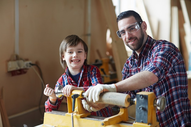 Happy woodworkers