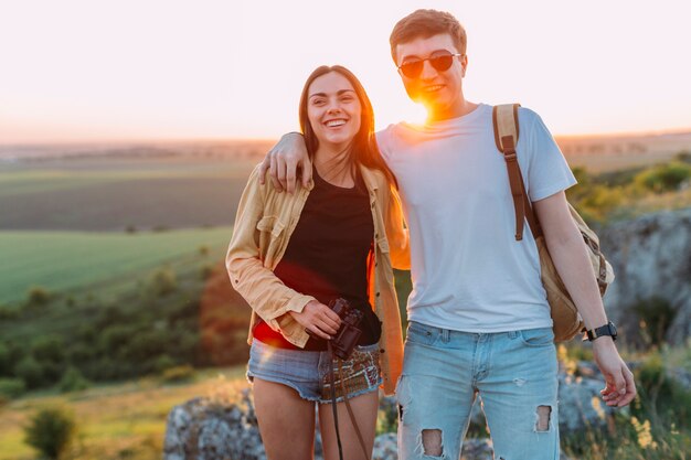 happy young attractive couple