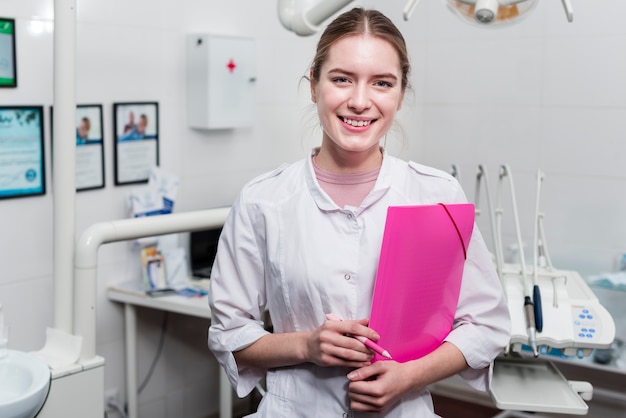 Happy young woman smiling