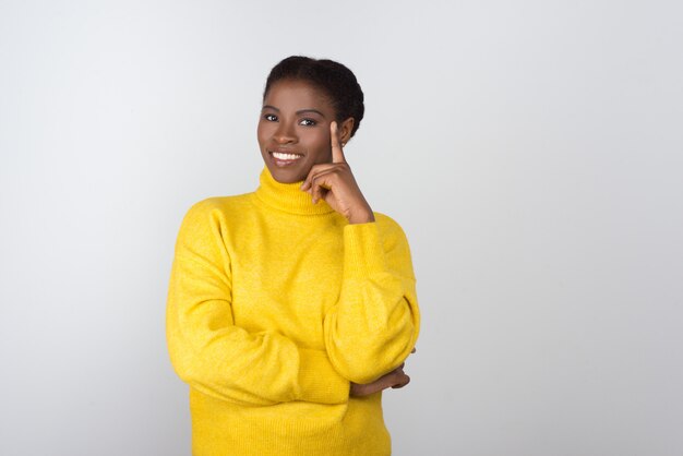 Happy young woman smiling