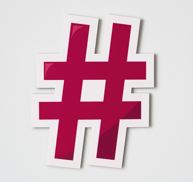 Значок цифрового мультимедиа Hashtag