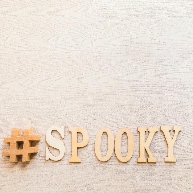 Free photo hashtag and spooky writing