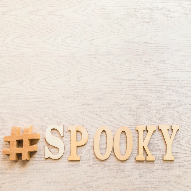 Hashtag and spooky writing