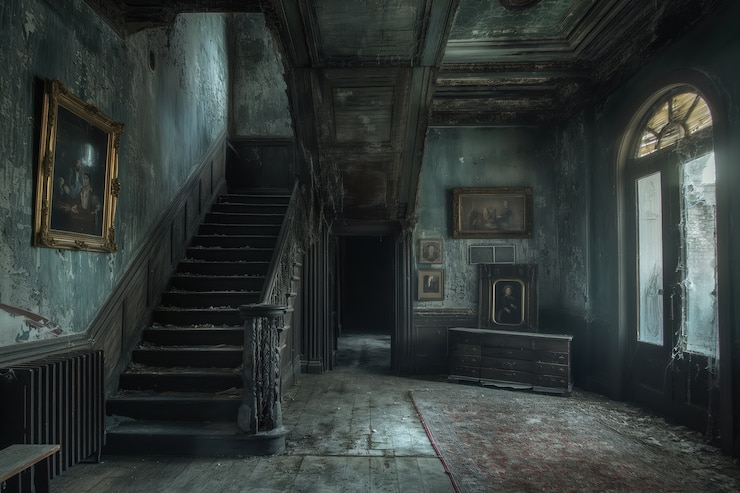 Free Photo haunted house in gothic style