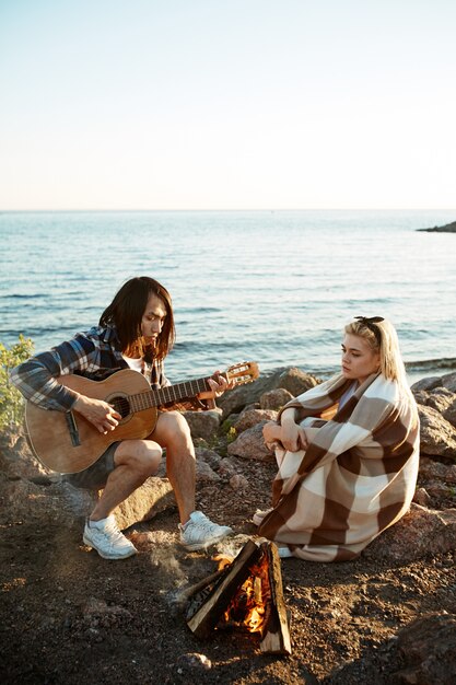 Having Unforgettable Date on Seashore