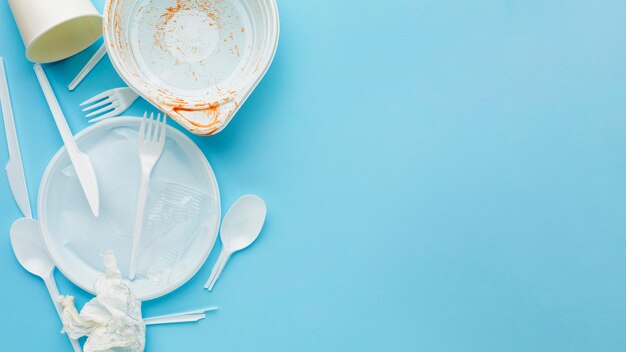 자연 플라스틱 접시 및 칼 붙이에 대한 유해 폐기물