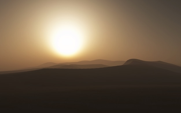 Hazy desert scene