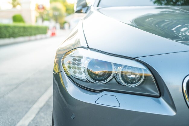 Head lights of a car