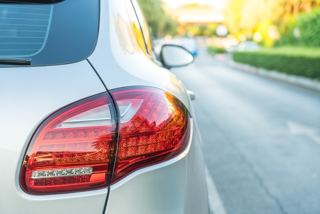 Free photo head lights of a car