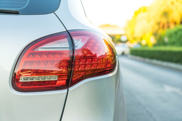 Head lights of a car